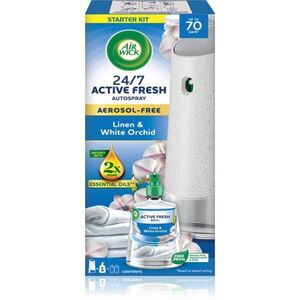 Air Wick Active Fresh Linen & White Orchid automata légfrissítő utántöltővel 228 ml kép