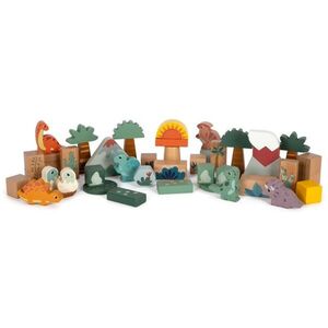 Small foot Wooden Building Blocks Dino interaktív játék fából készült 12 m+ 34 db kép