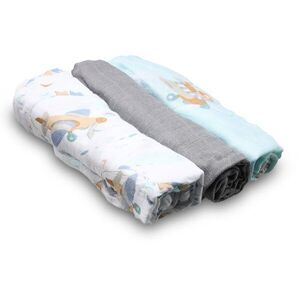 BabyOno Natural Bamboo Diapers Blue-Grey mosható pelenkák 70x70 cm 3 db kép