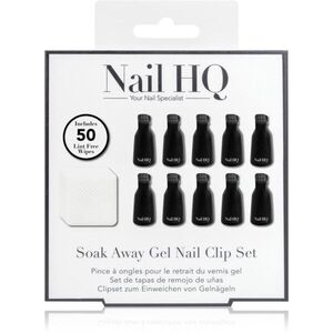Nail HQ Soak Away Gel Nail Clip Set szett gél- és akrilkörmök eltávolításához kép