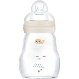 MAM Feel Good Glass Baby Bottle antikólikás üvegből készült cumisüveg 0m+ Beige 1 db kép