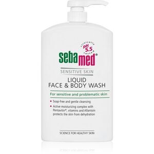 Sebamed Face & Body Wash Sensitive Skin Gyengéd tisztító emulzió arcra és testre az érzékeny bőrre 1000 ml kép