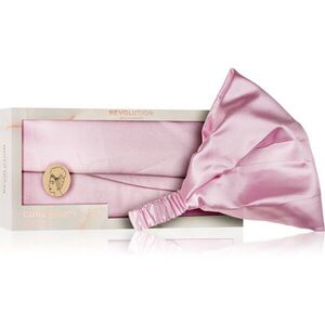 Revolution Haircare Curl Protector Satin Headband szatén hajpánt a hullámos és göndör hajra árnyalat Pink 1 db kép