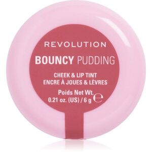 Revolution Bouncy Pudding Lip & Cheek multifunkcionális smink ajkakra és arcra árnyalat Rosy Cloud 6 g kép