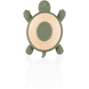 Zopa Silicone Wooden Teether Turtle rágóka 0 m+ Forest Green 1 db kép