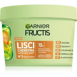 Garnier Fructis Lisci Cheratina tápláló hajmaszk a magas fényért 370 ml kép