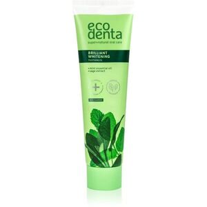 Ecodenta Green Brilliant Whitening fogfehérítő paszta fluoriddal a friss leheletért Mint Oil + Sage Extract 100 ml kép