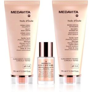Medavita Huile d'Étolle Moisturizing Hair and Body Travel Set ajándékszett testre és hajra hölgyeknek kép