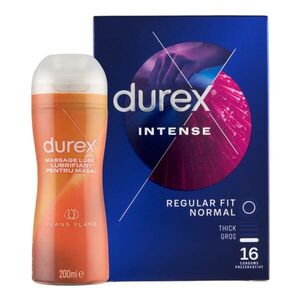 Durex Intense Orgasmic Óvszer és Play Massage érzéki 2in1 Masszáz... kép