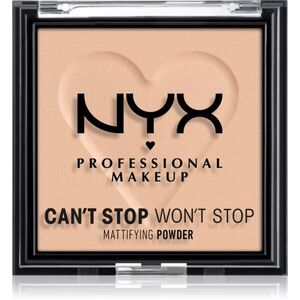 NYX Professional Makeup Can't Stop Won't Stop Mattifying Powder mattító púder árnyalat 03 Light Medium 6 g kép