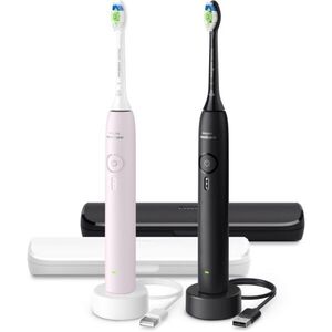 Philips Sonicare 3100 HX4072/42 Sonic elektromos fogkefe dupla csomagolás Pink & Black 1 db kép