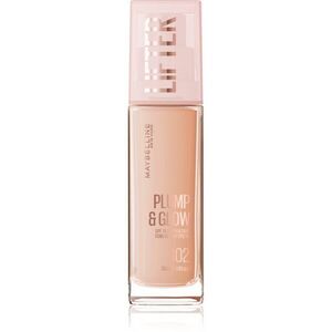 MAYBELLINE NEW YORK Lifter Plump & Glow élénkítő make-up a természetes hatásért árnyalat 102 30 ml kép