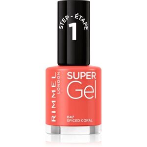 Rimmel Super Gel géles körömlakk UV/LED lámpa használata nélkül árnyalat 047 Spiced Coral 12 ml kép