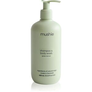 Mushie Organic Baby tusfürdő gél és sampon 2 in 1 gyermekeknek Green Lemon 400 ml kép