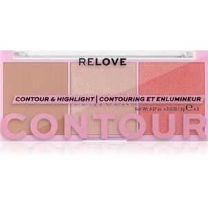 Revolution Relove Colour Play Contour Trio Palette Púderes highlight és kontúr paletta árnyalat Sugar 6 g kép