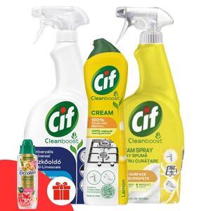 Cif Cleanboost Konyhai és Fürdőszobai Tisztítócsomag + Ajándék Co... kép