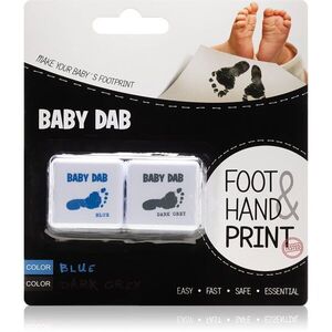 Baby Dab Foot & Hand Print Blue & Grey baba-ujjlenyomatfesték 2 db kép