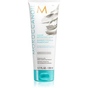 Moroccanoil Color Depositing gyengéd tápláló maszk tartós színes pigmentekkel Platinum 200 ml kép