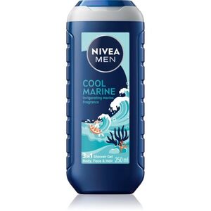 NIVEA MEN Cool Marine tusfürdő gél testre és hajra 250 ml kép