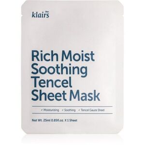 Dear Klairs Rich Moist Soothing Tencel Sheet Mask nyugtató hatású gézmaszk hidratáló hatással 25 ml kép