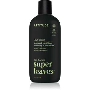 Attitude Super Leaves Matcha & Bergamot sampon és kondicionáló 2 az 1-ben uraknak 415 ml kép