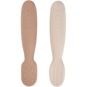 Beaba Silicone Pre-Spoons 2 Pack kiskanál Praline / Clay 4m+ 2 db kép