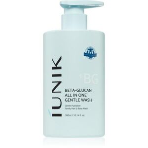 IUNIK Beta Glucan All In One Gentle Wash finoman tisztító hab arcra, testre és hajra 300 ml kép