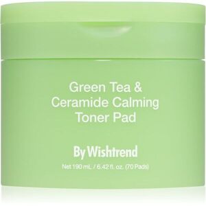 By Wishtrend Green Tea & Ceramide Calming Toner Pad tonizáló párnák nyugtató hatással 70 db kép