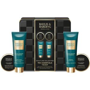 Baylis & Harding Black Pepper & Ginseng ajándékszett pléh doboz uraknak kép