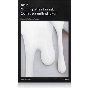 Abib Gummy Sheet Mask Collagen Milk Sticker hidratáló arcmaszk nyugtató hatással 27 ml kép