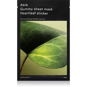 Abib Gummy Sheet Mask Heartleaf Sticker nyugtató hatású gézmaszk érzékeny és problémás arcbőrre 27 ml kép
