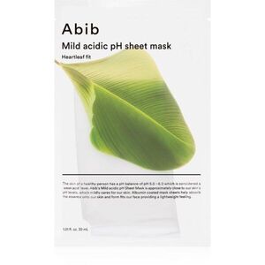 Abib Mild Acidic pH Sheet Mask Heartleaf Fit nyugtató hatású gézmaszk az aknéra hajlamos érzékeny bőrre 30 ml kép