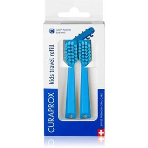 Curaprox Kids Travel refill tartalék kefék fogkefére Blue 2 db kép