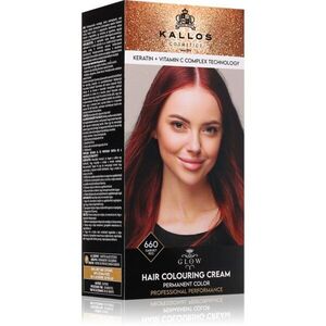 Kallos Glow Lasting Cream Colour tartós hajfesték árnyalat Garnet Red 60 ml kép