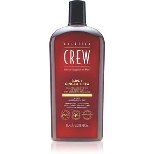 American Crew 3 in 1 Ginger + Tea 3 az 1 sampon, kondicionáló és tusfürdő uraknak 1000 ml kép
