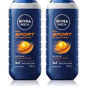NIVEA MEN Sport fürdőgél férfiaknak takarékos kiszerelés kép