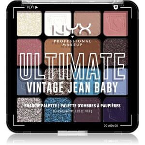 NYX Professional Makeup Ultimate Shadow Palette szemhéjfesték árnyalat Vintage Jean Baby 16 db kép