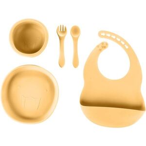 Zopa Silicone Set etetőszett gyermekeknek Mustard Yellow kép