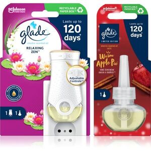GLADE Electric scented oil Relaxing Zen + Warm Apple Pie takarékos kiszerelés 3 db kép