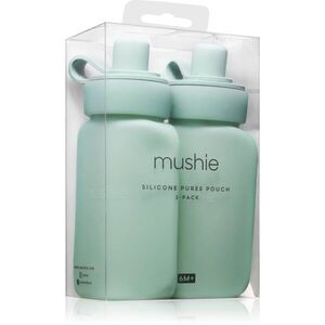 Mushie Silicone Puree Pouch újratölthető szilikon tasakok püréhez Cambridge Blue 2 db kép