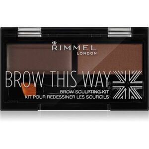 Rimmel Brow This Way paletta a szemöldök sminkeléséhez árnyalat 003 Dark Brown 1, 3 g kép