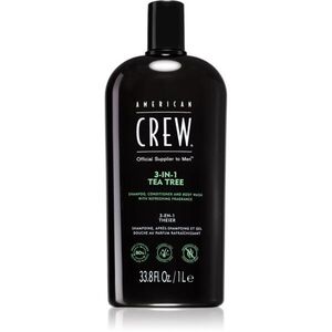 American Crew Hair & Body 3-IN-1 Tea Tree sampo, kondicionáló és tusfürdő 3 in 1 uraknak 1000 ml kép