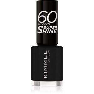 Rimmel 60 Seconds Super Shine körömlakk árnyalat 900 Black 8 ml kép