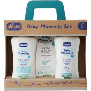 Chicco Baby Moments Clean & Protect ajándékszett gyermekeknek születéstől kezdődően kép