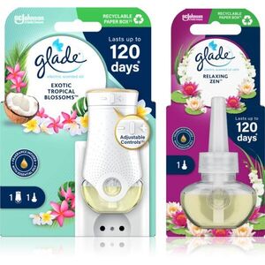 GLADE Electric scented oil Exotic Tropical Blossom + Relaxing Zen takarékos kiszerelés 3 db kép