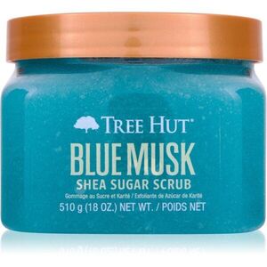 Tree Hut Shea Sugar Scrub Blue Musk cukros test peeling 510 g kép