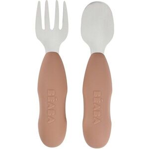Beaba Stainless Steel Pre-Cutlery étkészlet Praline 10m+ 2 db kép