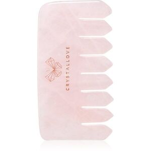 Crystallove Rose Quartz Comb masszázs szegédeszköz haj és test 1 db kép