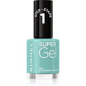 Rimmel Super Gel géles körömlakk UV/LED lámpa használata nélkül árnyalat 093 Peppermint Promise 12 ml kép