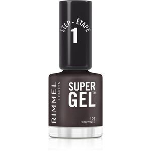 Rimmel Super Gel géles körömlakk UV/LED lámpa használata nélkül árnyalat 103 Brownie 12 ml kép